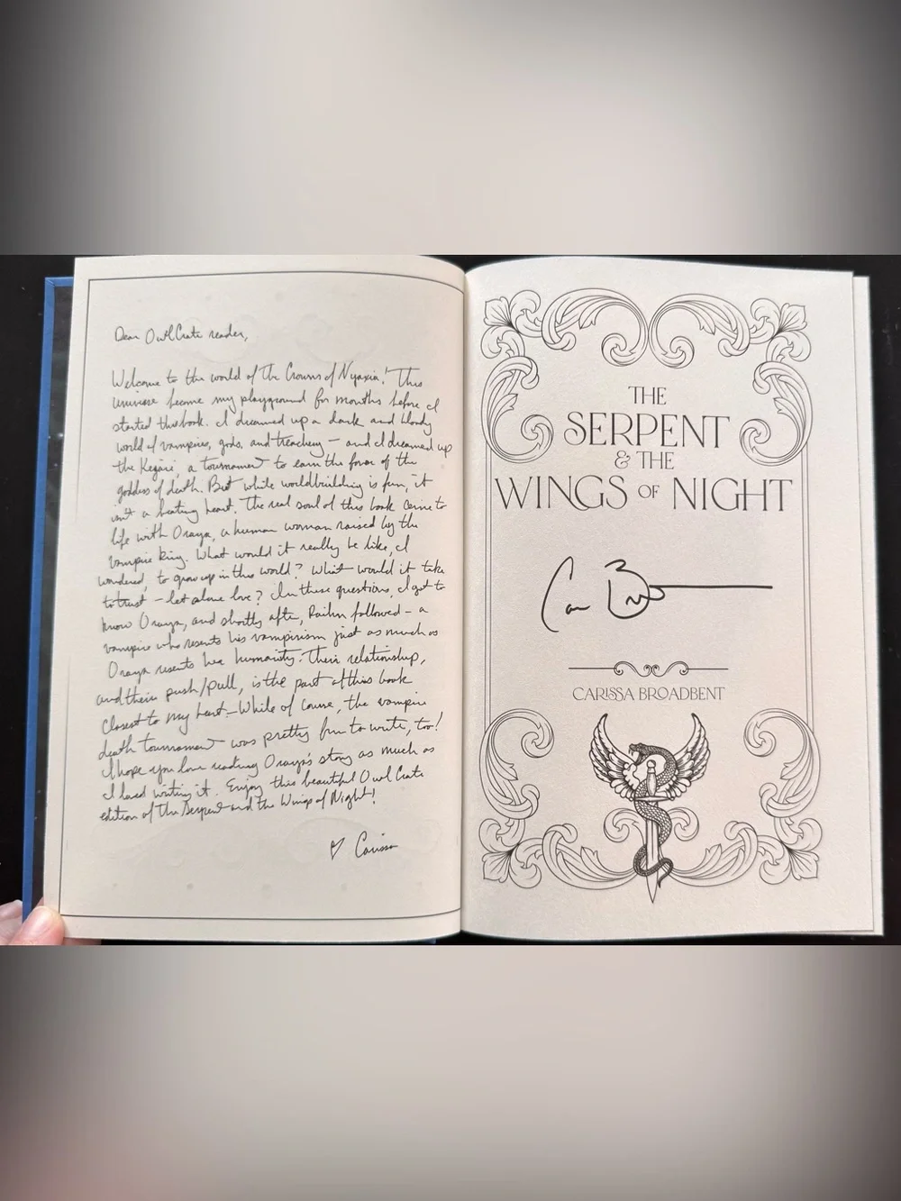 OwlCrate Special Edition of the Crowns of Nyaxia series by Carissa Broadbent - Picture 8 of 16